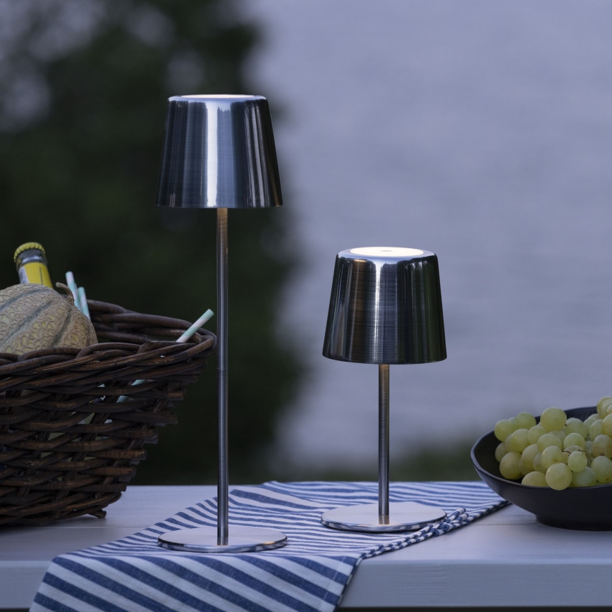 Brilliant - Candeeiro LED tátil com regulação para exterior XAANA LED/4W/5V 3000/4000/6500K IP44 cromado brilhante