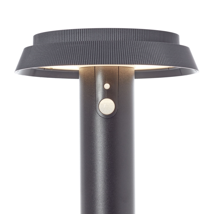 Brilliant - Candeeiro solar LED com sensor ALVERO LED/4W/3,7V 50 cm IP44 preto