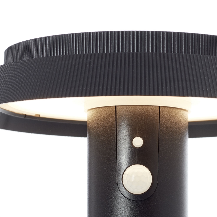 Brilliant - Candeeiro solar LED com sensor ALVERO LED/4W/3,7V 70 cm IP44 preto
