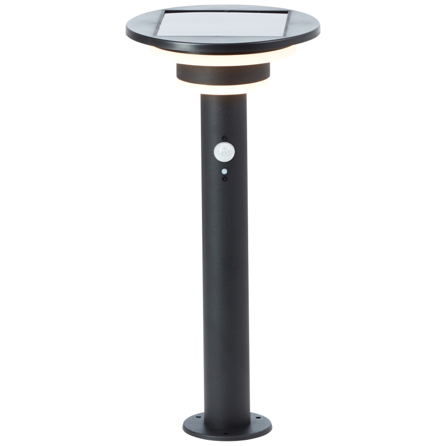 Brilliant - Candeeiro solar LED com sensor GARVINA LED/3W/3,7V 45 cm IP44 preto