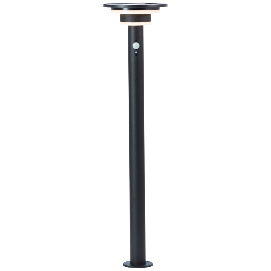Brilliant - Candeeiro solar LED com sensor GARVINA LED/3W/3,7V 85 cm IP44 preto