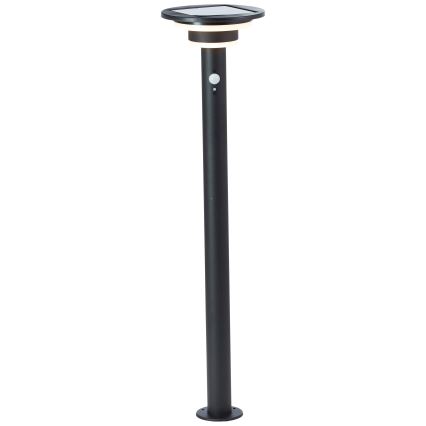 Brilliant - Candeeiro solar LED com sensor GARVINA LED/3W/3,7V 85 cm IP44 preto