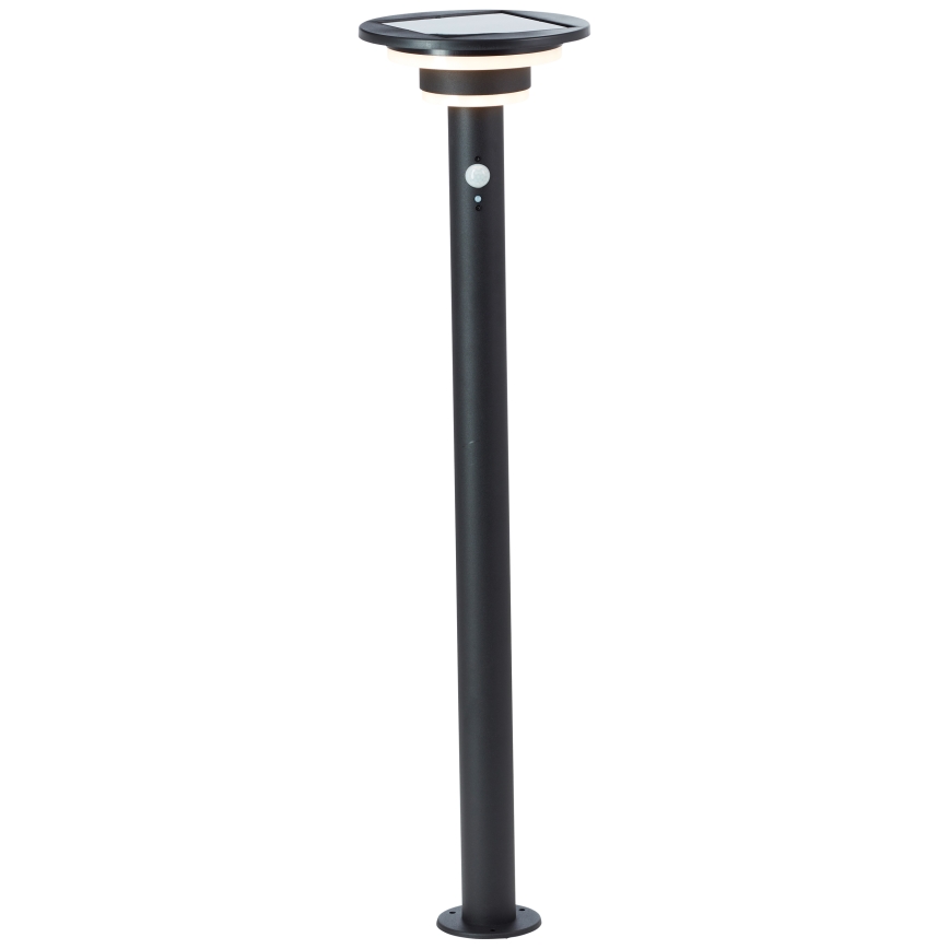 Brilliant - Candeeiro solar LED com sensor GARVINA LED/3W/3,7V 85 cm IP44 preto