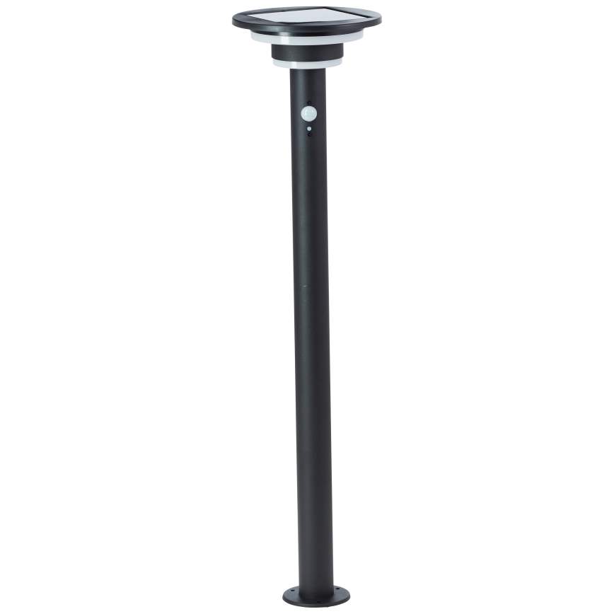 Brilliant - Candeeiro solar LED com sensor GARVINA LED/3W/3,7V 85 cm IP44 preto