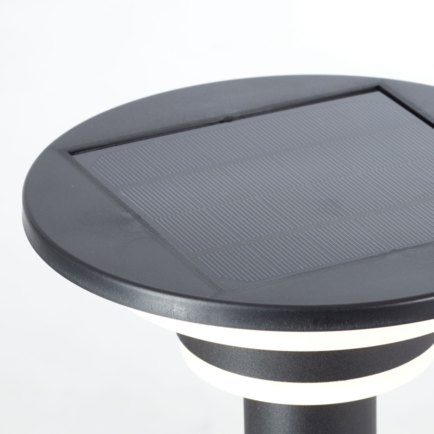 Brilliant - Candeeiro solar LED com sensor GARVINA LED/3W/3,7V 85 cm IP44 preto
