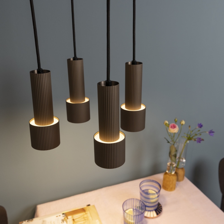 Brilliant - Candeeiro suspenso CADIZ 4xGU10/10W/230V diâmetro 35 cm bronze