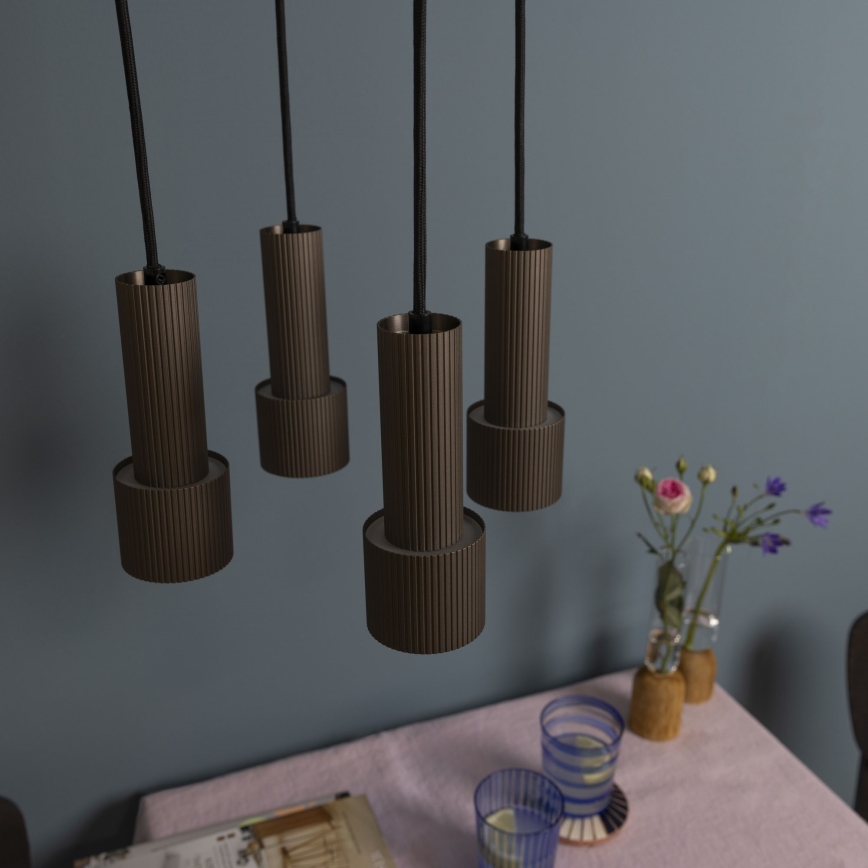 Brilliant - Candeeiro suspenso CADIZ 4xGU10/10W/230V diâmetro 35 cm bronze