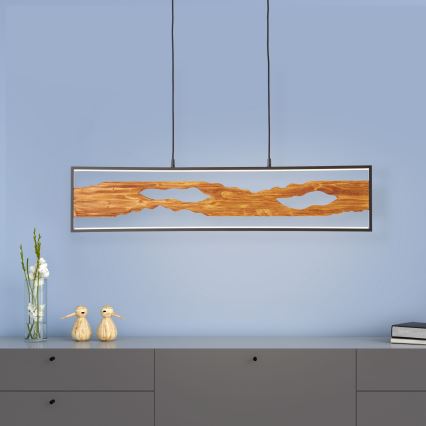 Brilliant - Candeeiro suspenso LED CHAUMONT LED/20W/230V pinho - FSC certificado
