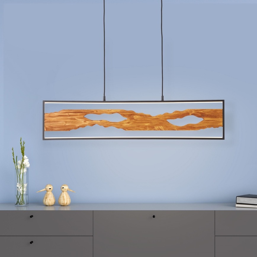 Brilliant - Candeeiro suspenso LED CHAUMONT LED/20W/230V pinho - FSC certificado