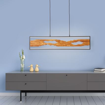 Brilliant - Candeeiro suspenso LED CHAUMONT LED/20W/230V pinho - FSC certificado