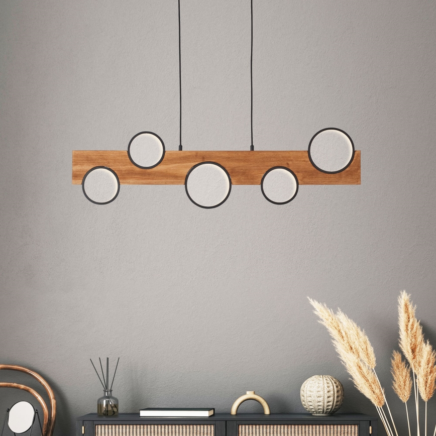 Brilliant - Candeeiro suspenso LED CHEESY LED/34W/230V pinho - FSC certificado