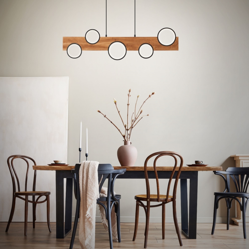 Brilliant - Candeeiro suspenso LED CHEESY LED/34W/230V pinho - FSC certificado