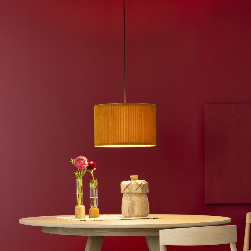 Brilliant - Candeeiro suspenso TONY 1xE27/20W/230V diâmetro 35 cm laranja