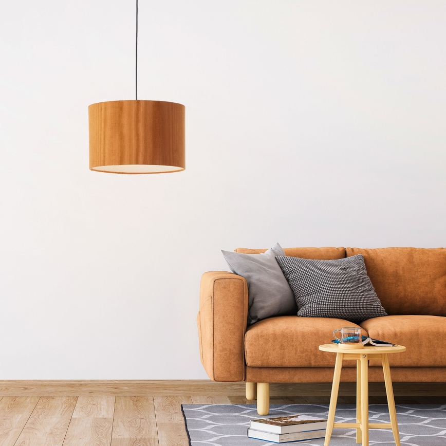 Brilliant - Candeeiro suspenso TONY 1xE27/20W/230V diâmetro 35 cm laranja