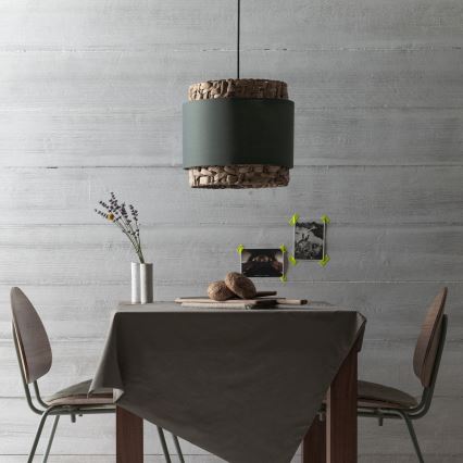 Brilliant - Candeeiro suspenso WATERLILLY 1xE27/60W/230V diâmetro 35 cm cinzento