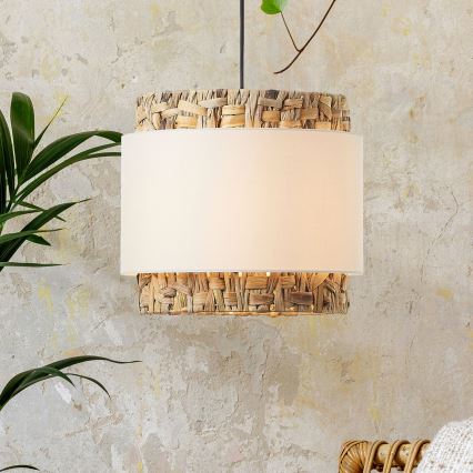Brilliant - Candeeiro suspenso WATERLILLY 1xE27/60W/230V diâmetro 35 cm creme