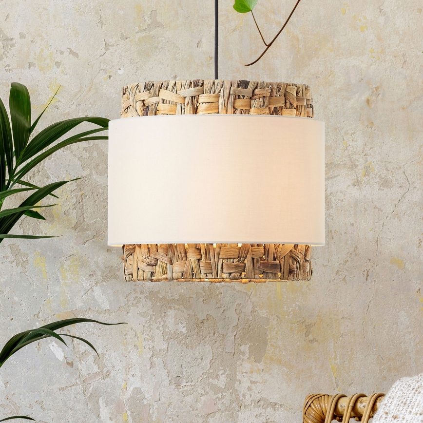 Brilliant - Candeeiro suspenso WATERLILLY 1xE27/60W/230V diâmetro 35 cm creme