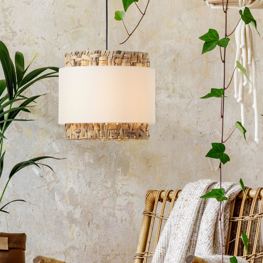 Brilliant - Candeeiro suspenso WATERLILLY 1xE27/60W/230V diâmetro 35 cm creme