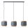 Brilliant - Candeeiro suspenso WATERLILLY 3xE27/60W/230V cinzento