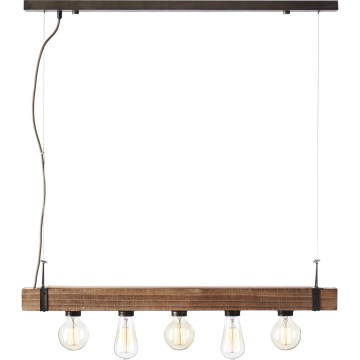 Brilliant - Candeeiro suspenso WOODHILL 5xE27/30W/230V - FSC certificado