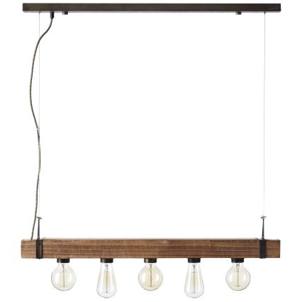 Brilliant - Candeeiro suspenso WOODHILL 5xE27/30W/230V - FSC certificado