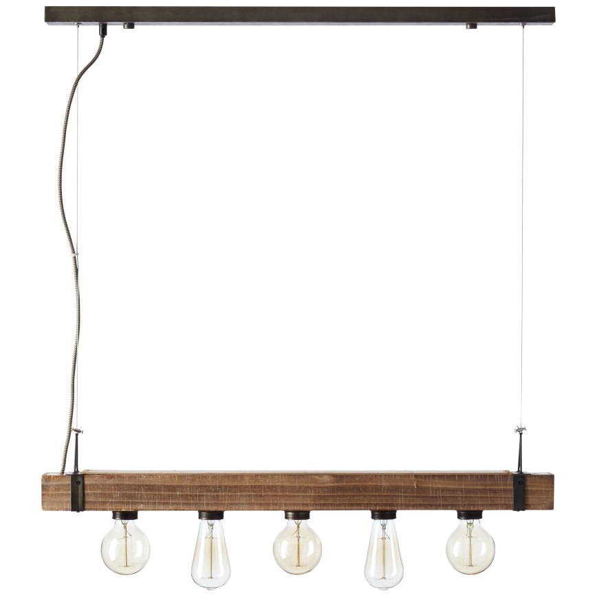 Brilliant - Candeeiro suspenso WOODHILL 5xE27/30W/230V - FSC certificado