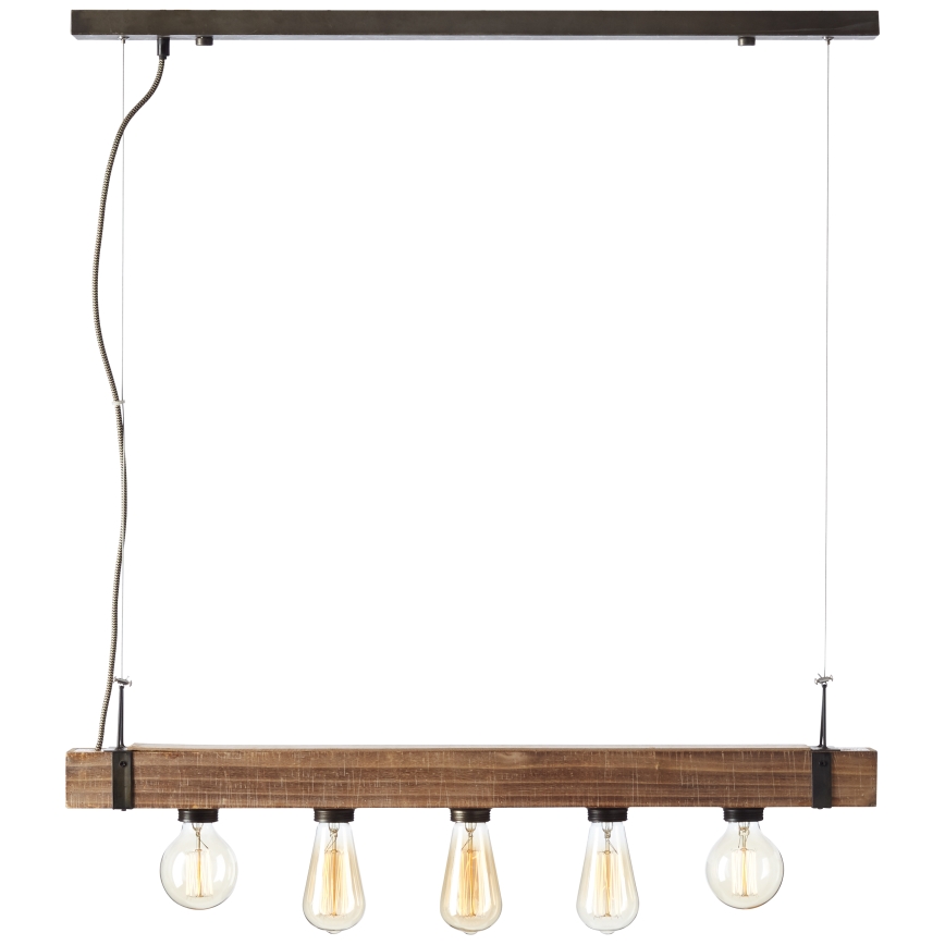 Brilliant - Candeeiro suspenso WOODHILL 5xE27/30W/230V - FSC certificado