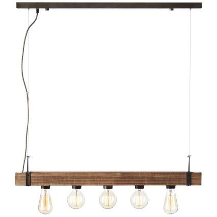 Brilliant - Candeeiro suspenso WOODHILL 5xE27/30W/230V - FSC certificado