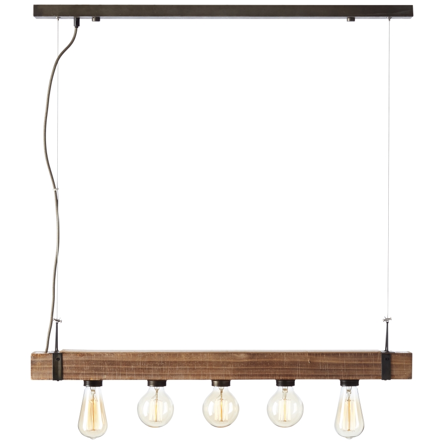 Brilliant - Candeeiro suspenso WOODHILL 5xE27/30W/230V - FSC certificado