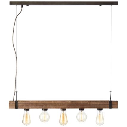 Brilliant - Candeeiro suspenso WOODHILL 5xE27/30W/230V - FSC certificado