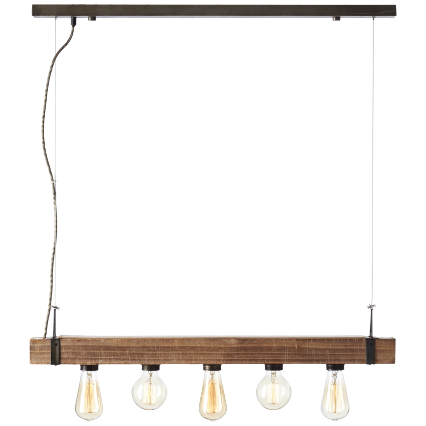 Brilliant - Candeeiro suspenso WOODHILL 5xE27/30W/230V - FSC certificado
