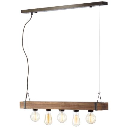 Brilliant - Candeeiro suspenso WOODHILL 5xE27/30W/230V - FSC certificado