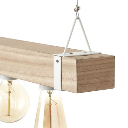 Brilliant - Candelabro num fio WHITEWOOD 5xE27/30W/230V
