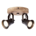 Brilliant - Foco de teto direcionável SEED 2xGU10/5W/230V preto/castanho