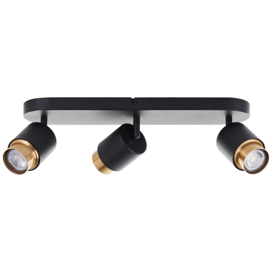 Brilliant - Foco LED COVELO 3xGU10/5W/230V preto/dourado