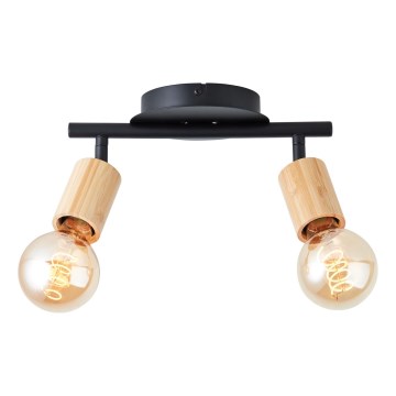 Brilliant - Foco TIFFANY 2xE27/28W/230V bambu