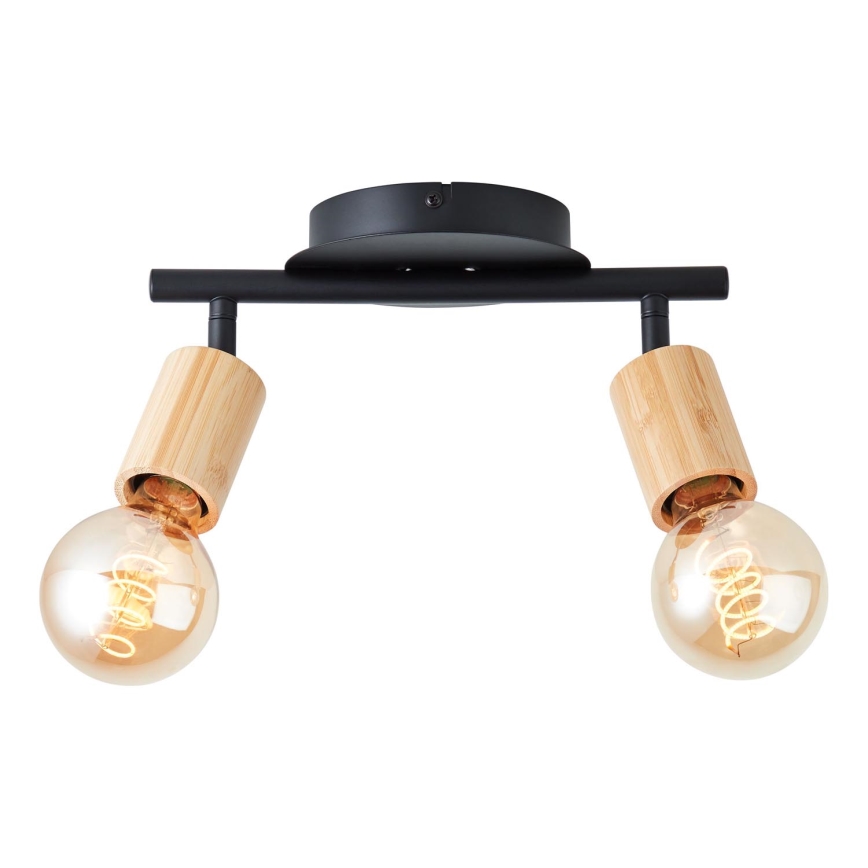 Brilliant - Foco TIFFANY 2xE27/28W/230V bambu
