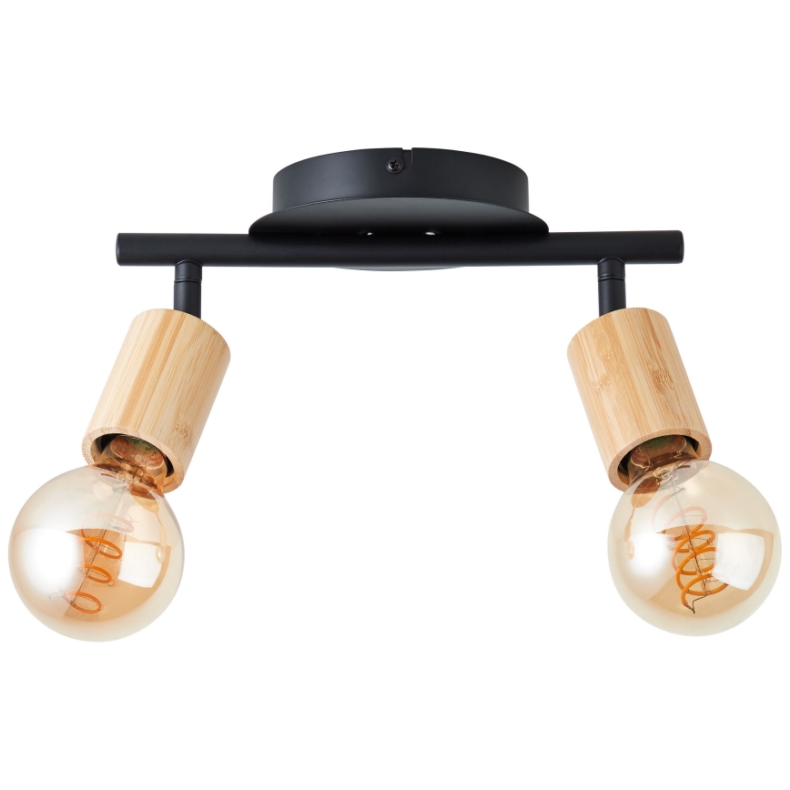Brilliant - Foco TIFFANY 2xE27/28W/230V bambu