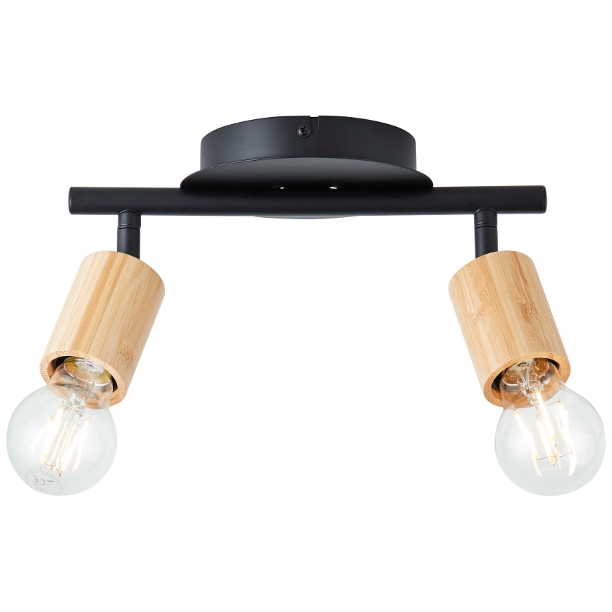 Brilliant - Foco TIFFANY 2xE27/28W/230V bambu