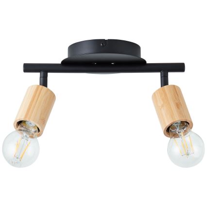 Brilliant - Foco TIFFANY 2xE27/28W/230V bambu