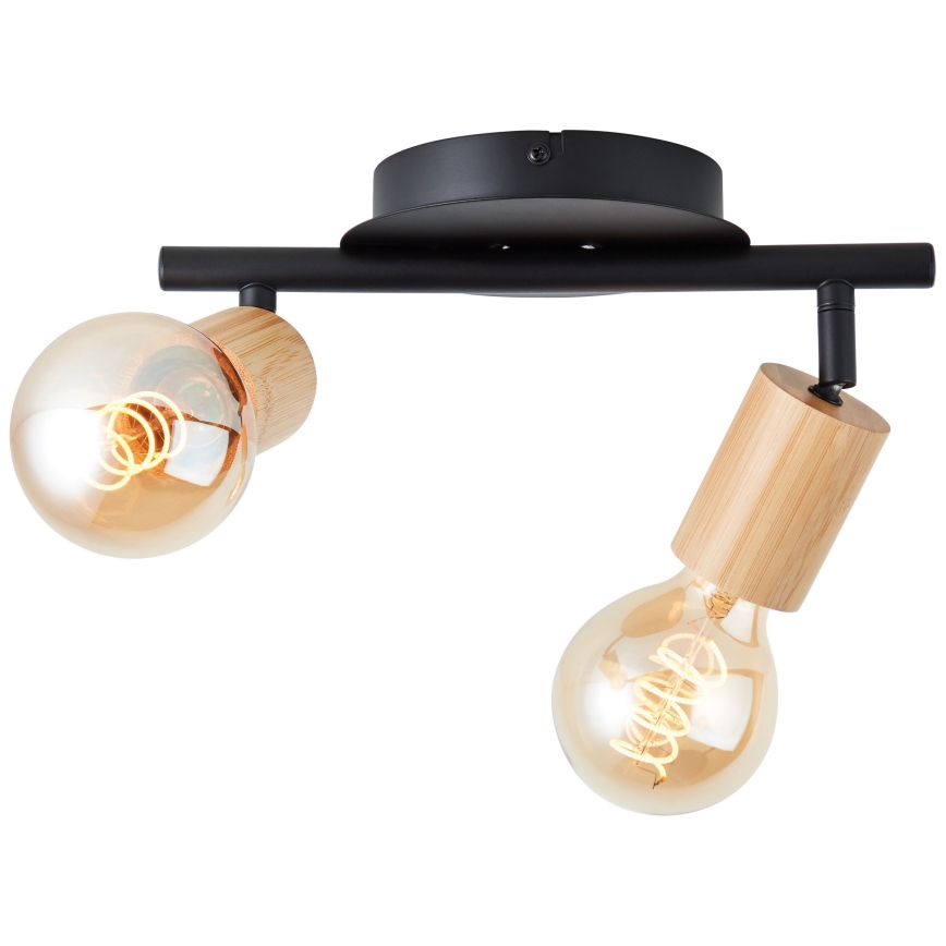 Brilliant - Foco TIFFANY 2xE27/28W/230V bambu