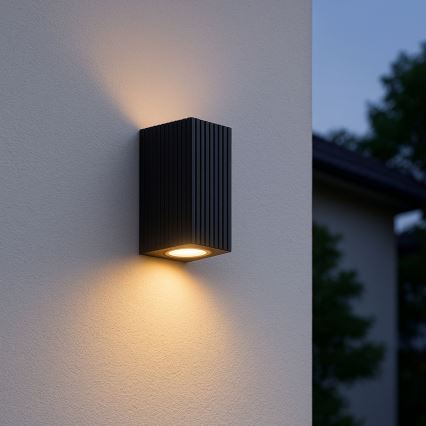 Brilliant - Iluminação de parede exterior JELANI 2xGU10/10W/230V IP44 preto