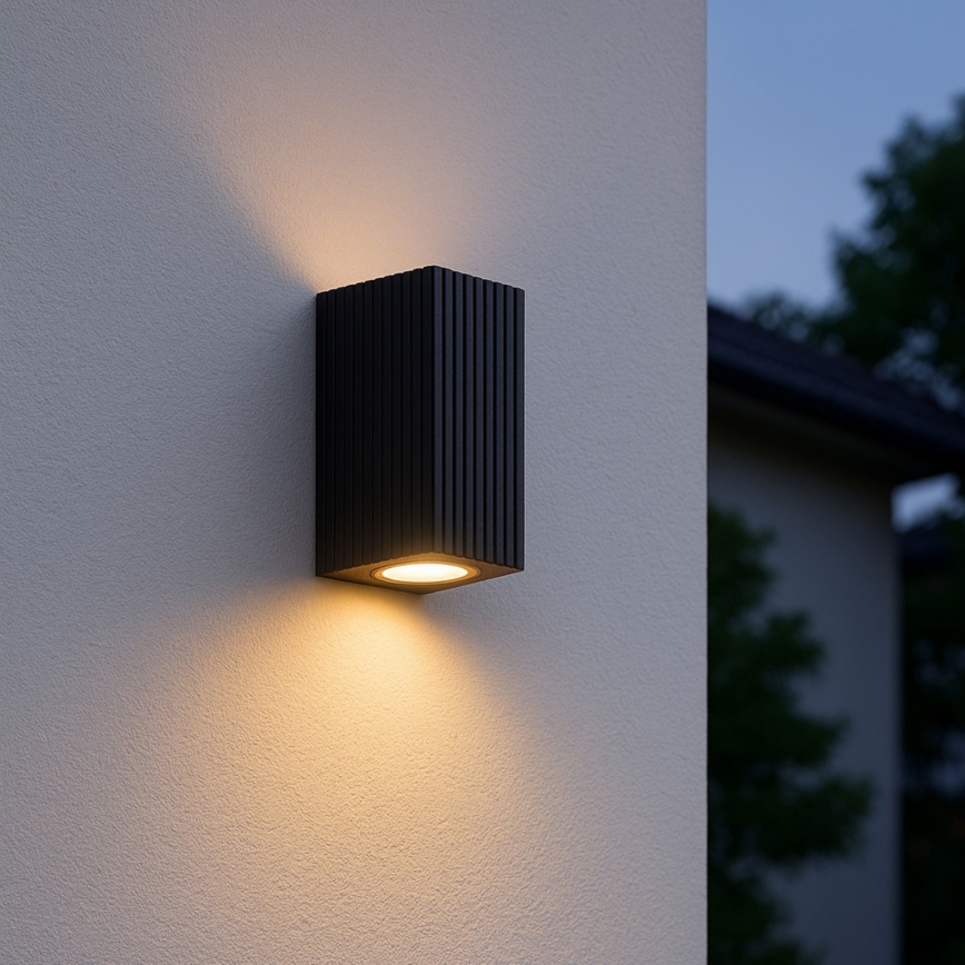 Brilliant - Iluminação de parede exterior JELANI 2xGU10/10W/230V IP44 preto