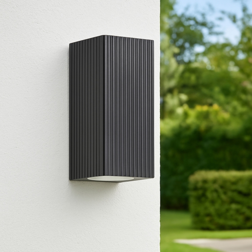 Brilliant - Iluminação de parede exterior JELANI 2xGU10/10W/230V IP44 preto
