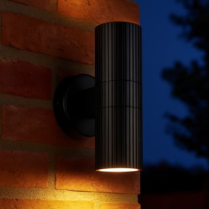 Brilliant - Iluminação de parede exterior KEOLA 2xGU10/10W/230V IP44 preto