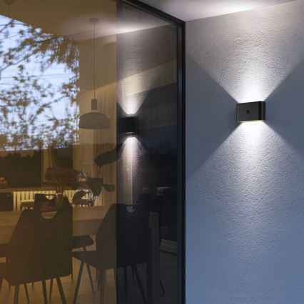 Brilliant - Iluminação de parede LED Exterior com sensor XINO LED/3W/5V IP44 preto