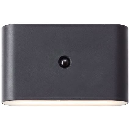Brilliant - Iluminação de parede LED Exterior com sensor XINO LED/3W/5V IP44 preto