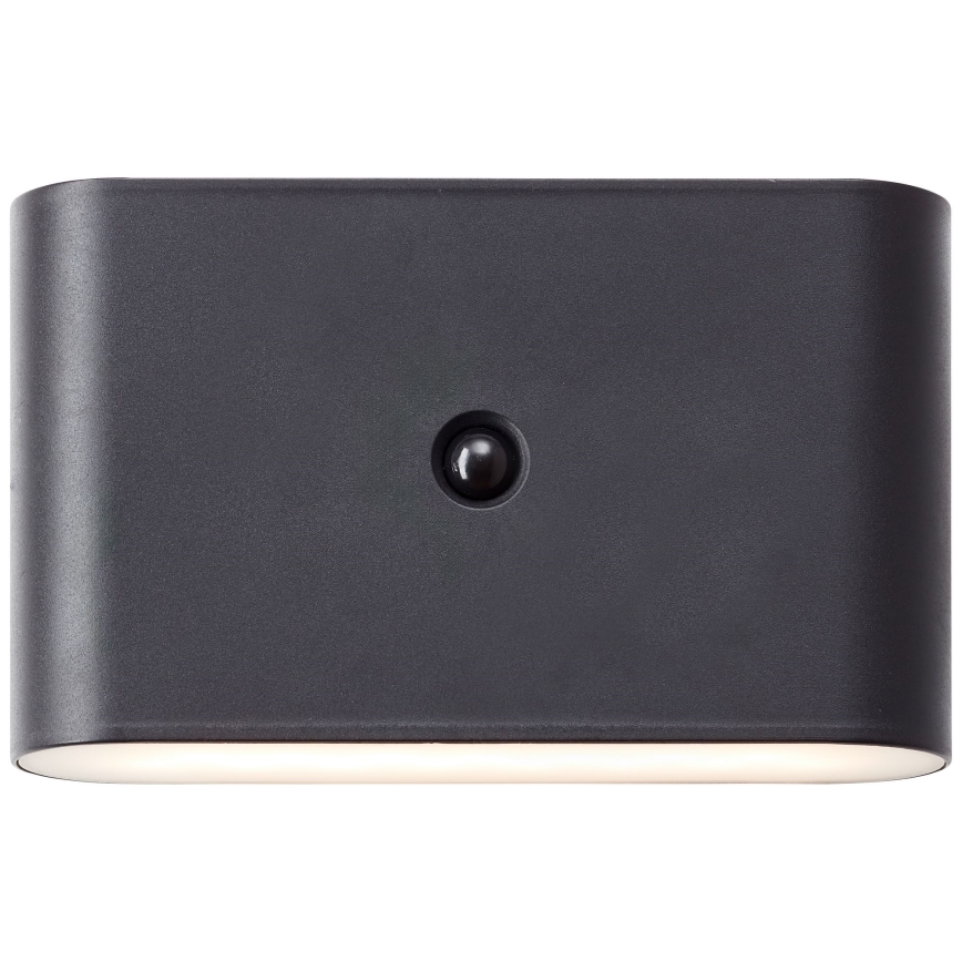 Brilliant - Iluminação de parede LED Exterior com sensor XINO LED/3W/5V IP44 preto