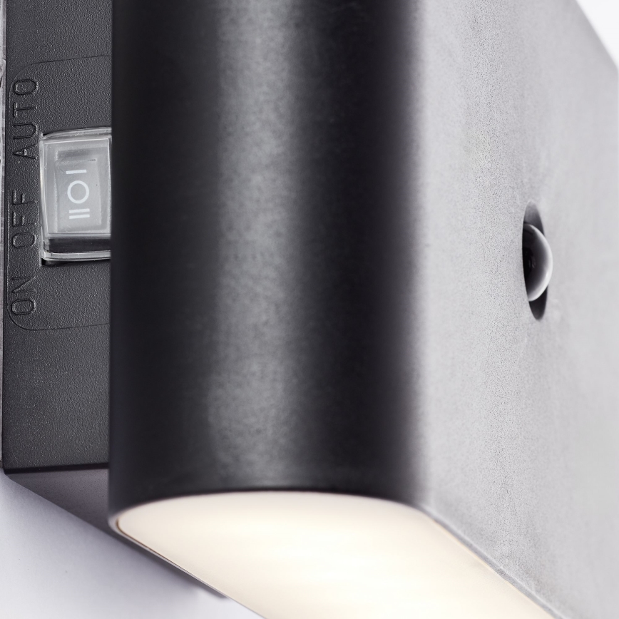 Brilliant - Iluminação de parede LED Exterior com sensor XINO LED/3W/5V IP44 preto