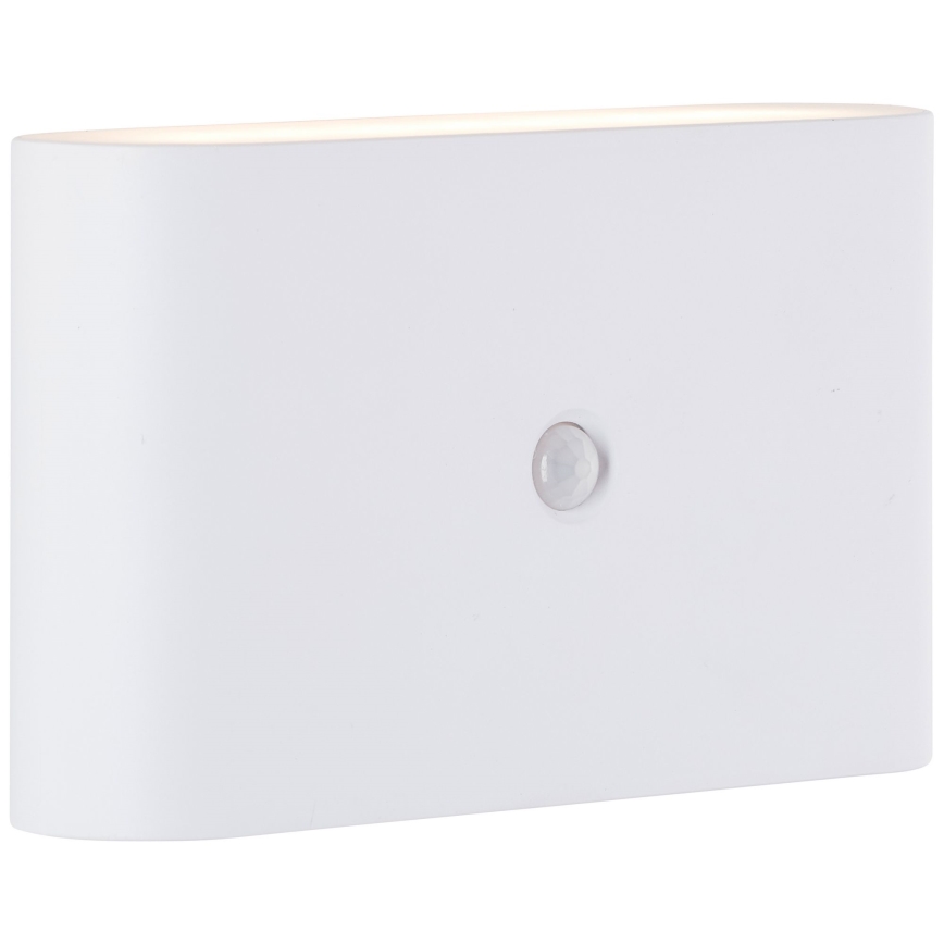 Brilliant - Iluminação de parede LED para exterior com sensor XINO LED/3W/5V 3600 mAh IP44 branco
